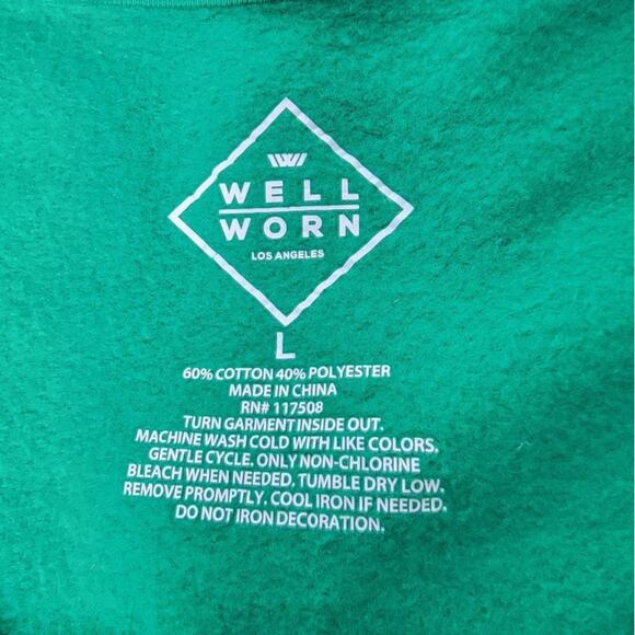 Ugly Christmas Sweater Sweatshirt Green Meowy Christmas Cat Size Large Party - Picture 6 of 7